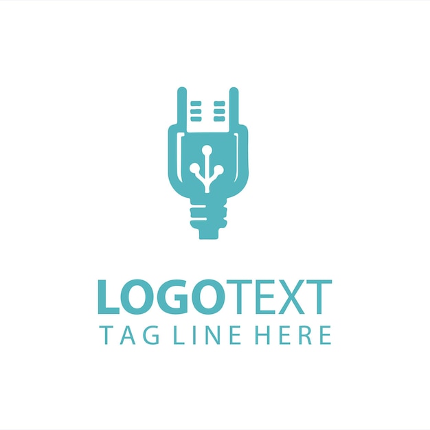 Ilustraciones vectoriales del logotipo del enchufe infinito USB