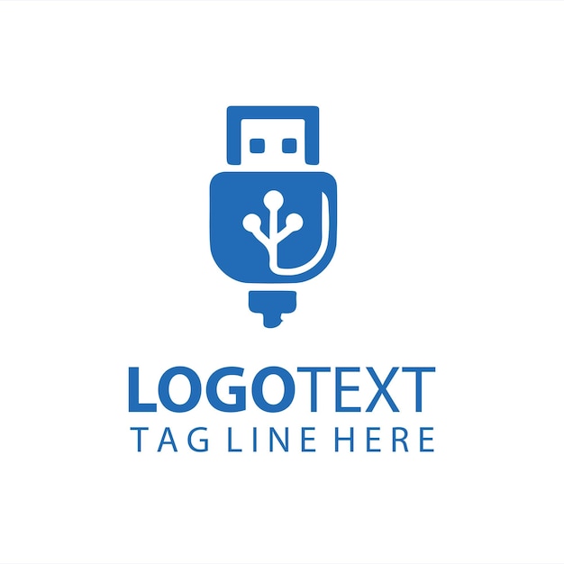 Ilustraciones vectoriales del logotipo del enchufe USB
