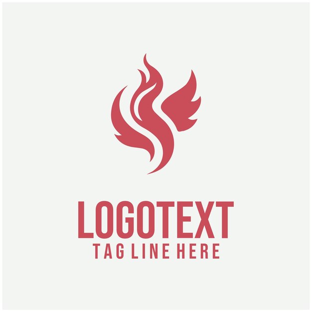 Ilustraciones vectoriales del logotipo de Flame Bird