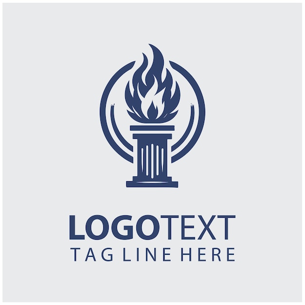 Ilustraciones vectoriales del logotipo de Flame Piller