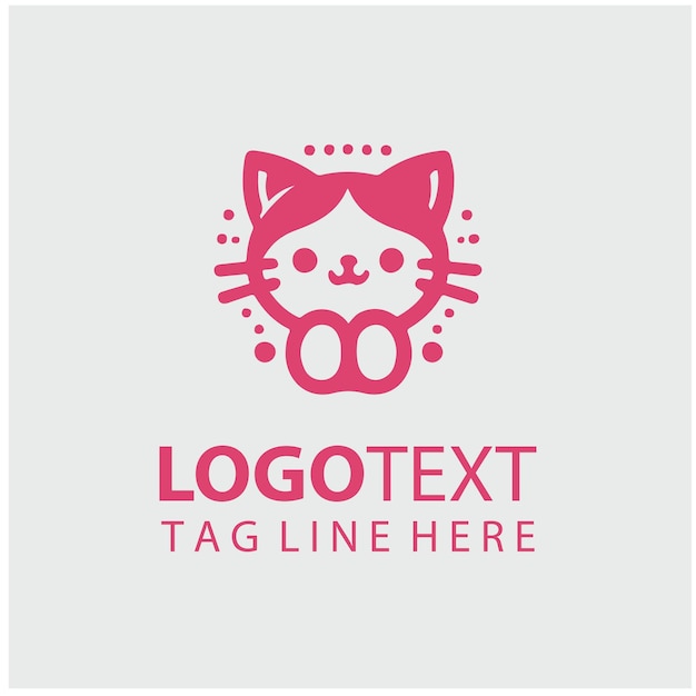 Ilustraciones vectoriales del logotipo del gatito