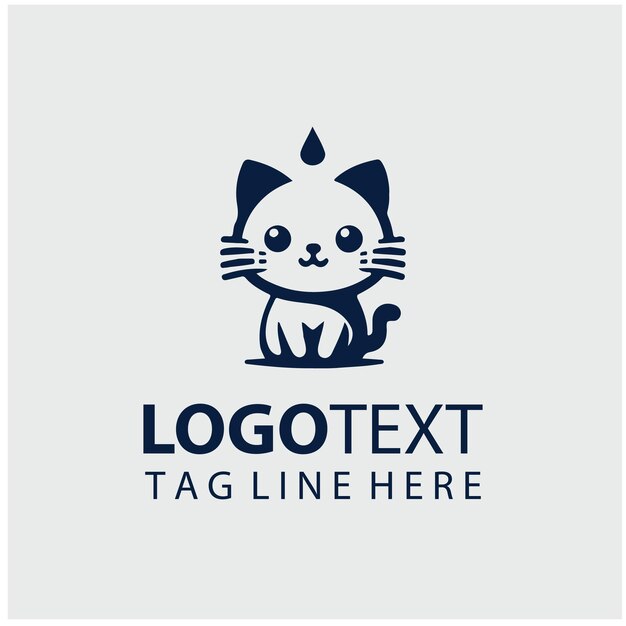 Ilustraciones vectoriales del logotipo del gatito