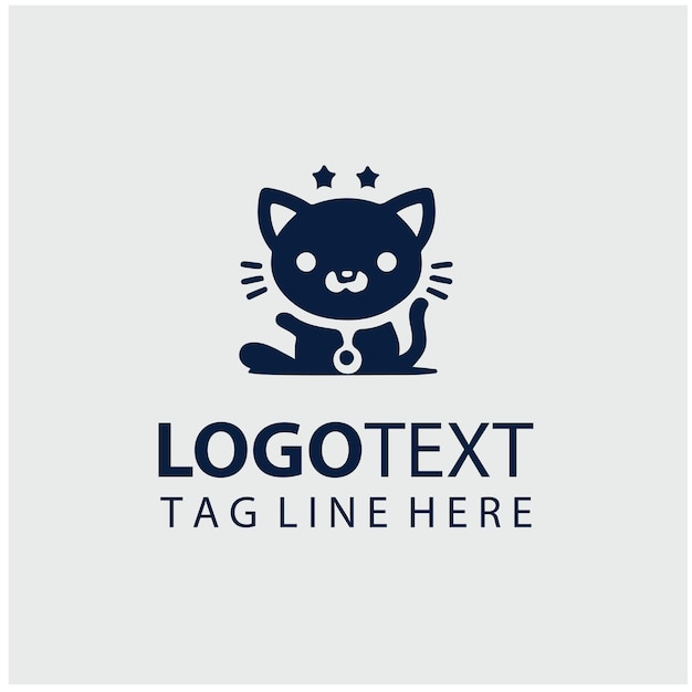 Ilustraciones vectoriales del logotipo del gatito
