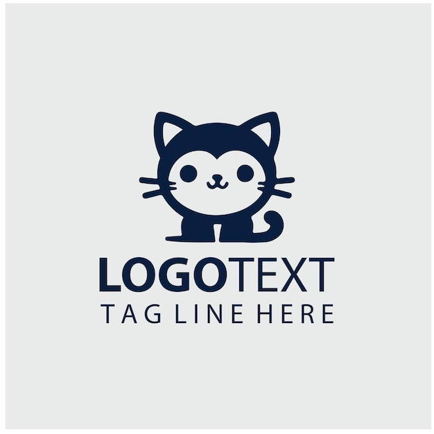 Ilustraciones vectoriales del logotipo del gatito