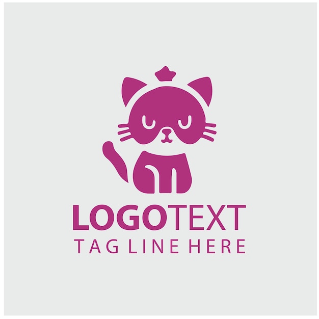 Ilustraciones vectoriales del logotipo del gatito