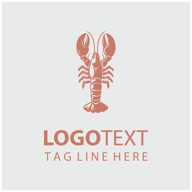 Ilustraciones vectoriales del logotipo de la langosta