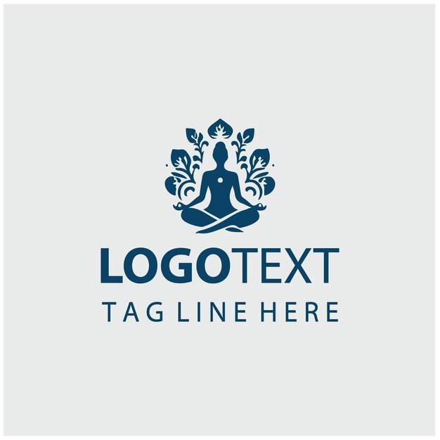 Ilustraciones vectoriales del logotipo de la meditación
