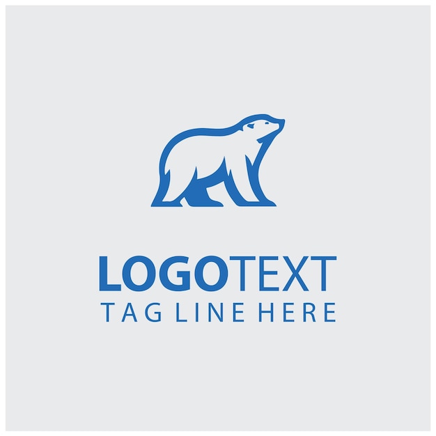 Ilustraciones vectoriales del logotipo del oso polar