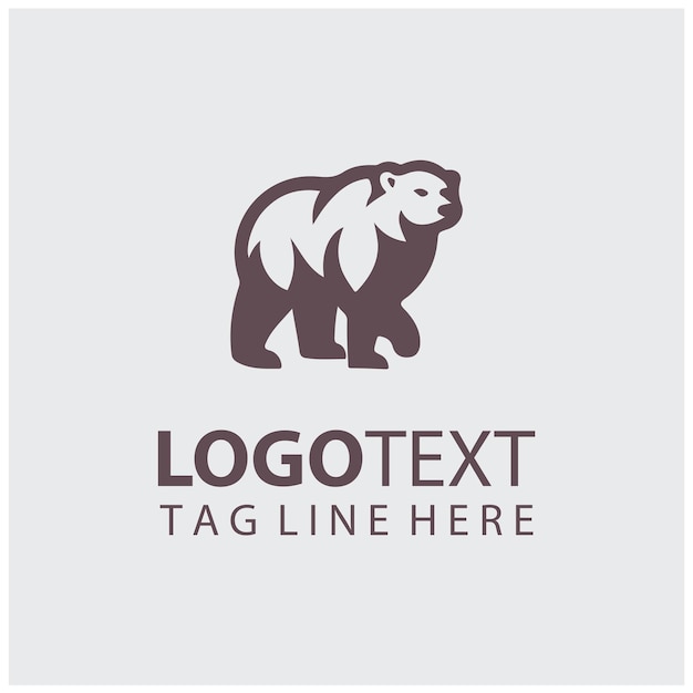Ilustraciones vectoriales del logotipo del oso polar