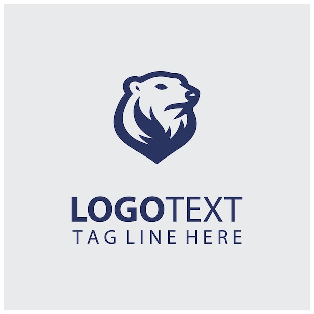 Ilustraciones vectoriales del logotipo del oso polar