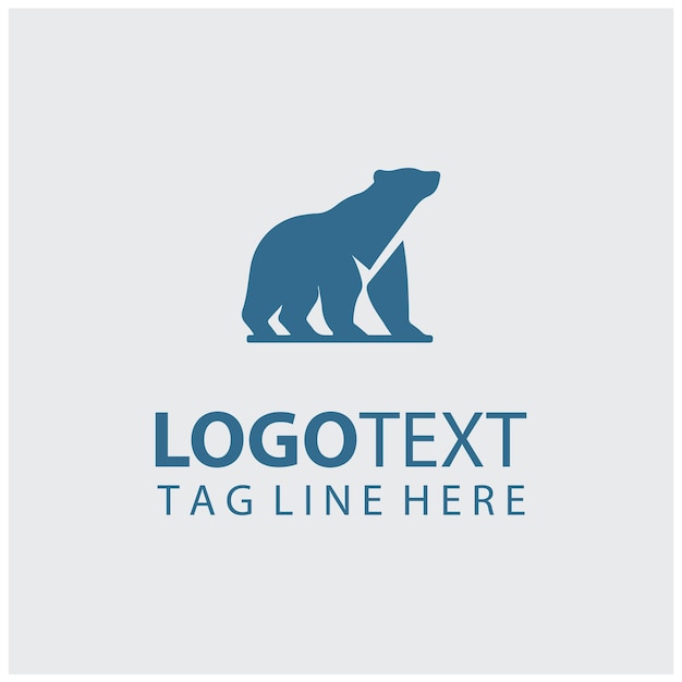 Ilustraciones vectoriales del logotipo del oso polar