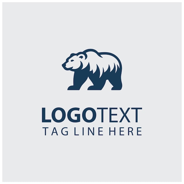 Ilustraciones vectoriales del logotipo del oso polar