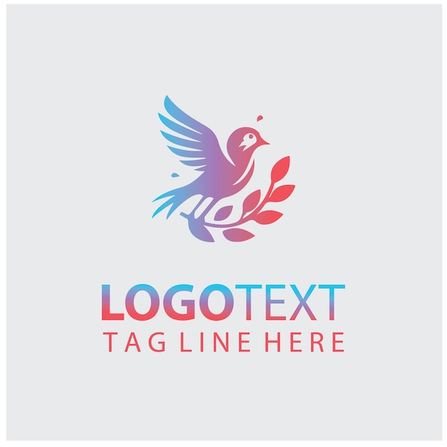 Ilustraciones vectoriales del logotipo de los pájaros nidificadores