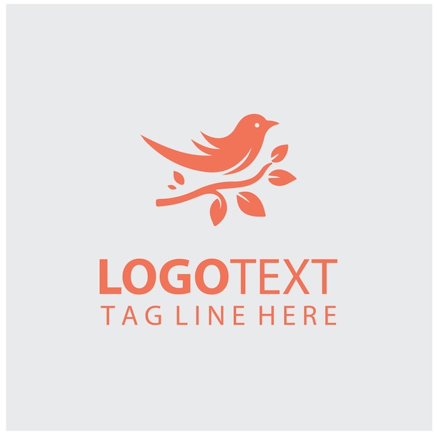 Ilustraciones vectoriales del logotipo de los pájaros nidificadores