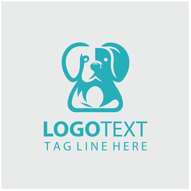 Ilustraciones vectoriales del logotipo del perro