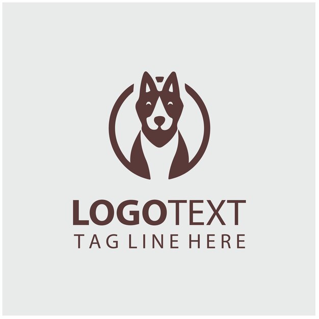 Ilustraciones vectoriales del logotipo del perro