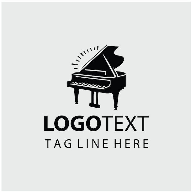 Ilustraciones vectoriales del logotipo del piano
