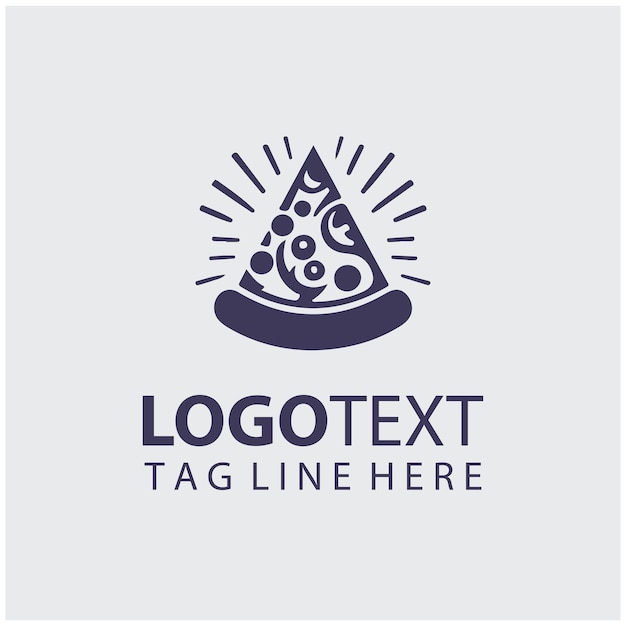 Ilustraciones vectoriales del logotipo de la pizza
