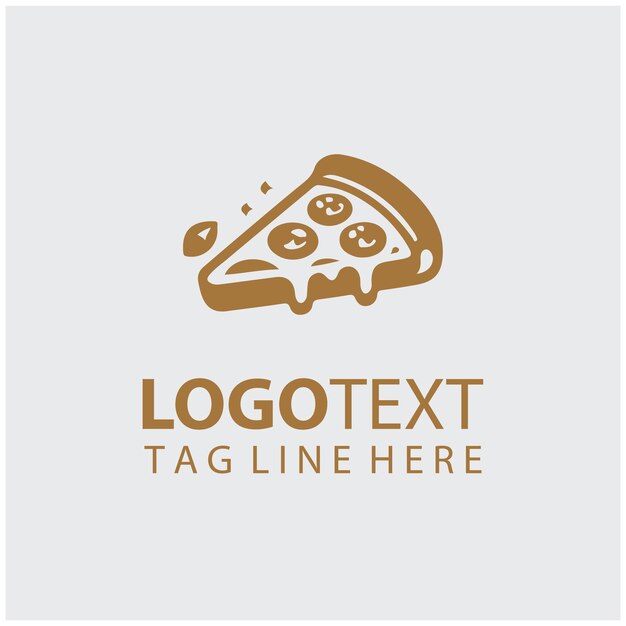 Ilustraciones vectoriales del logotipo de la pizza