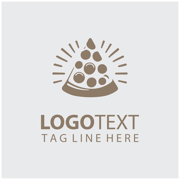 Ilustraciones vectoriales del logotipo de la pizza