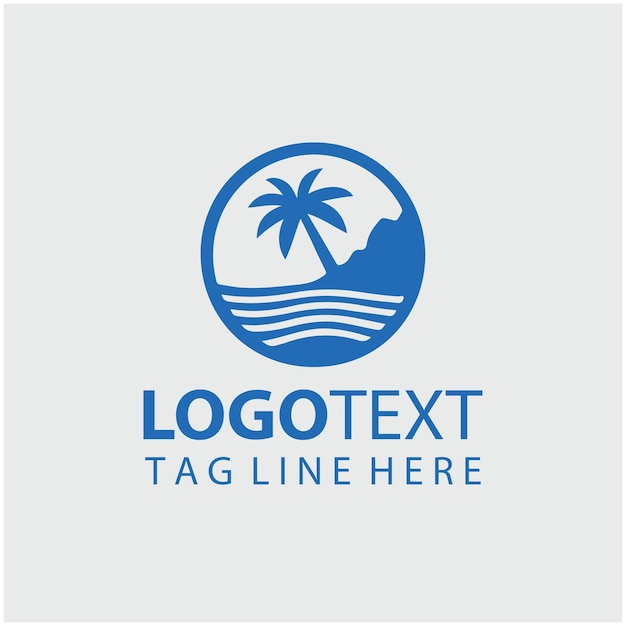 Ilustraciones vectoriales del logotipo de la playa