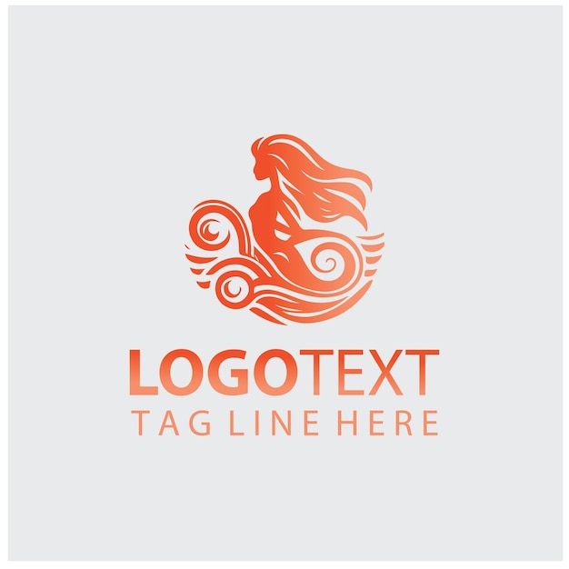 Ilustraciones vectoriales del logotipo de la sirena