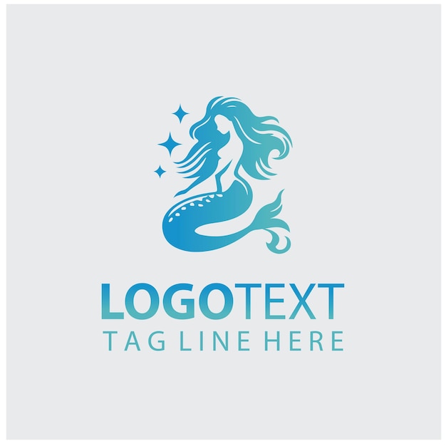 Ilustraciones vectoriales del logotipo de la sirena