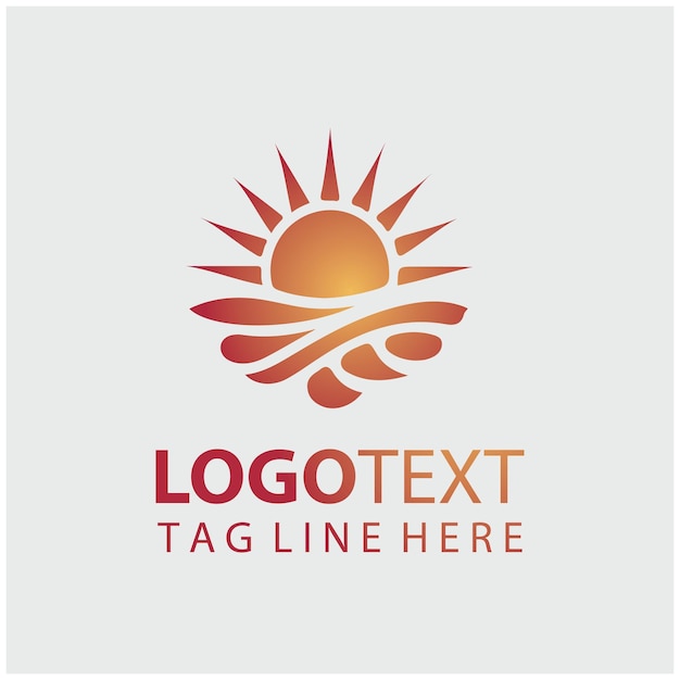 Ilustraciones vectoriales del logotipo del sol