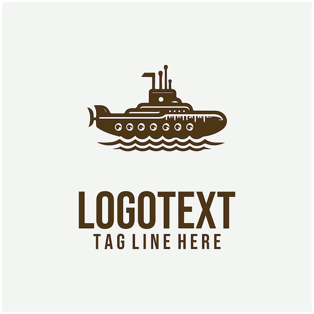 Ilustraciones vectoriales del logotipo submarino