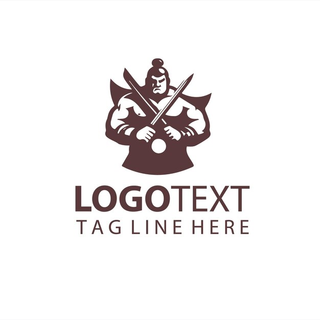 Ilustraciones vectoriales del logotipo de Sumo Warrior