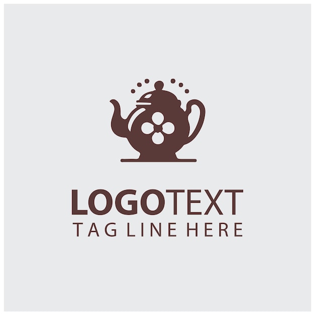 Ilustraciones vectoriales del logotipo de la tetera