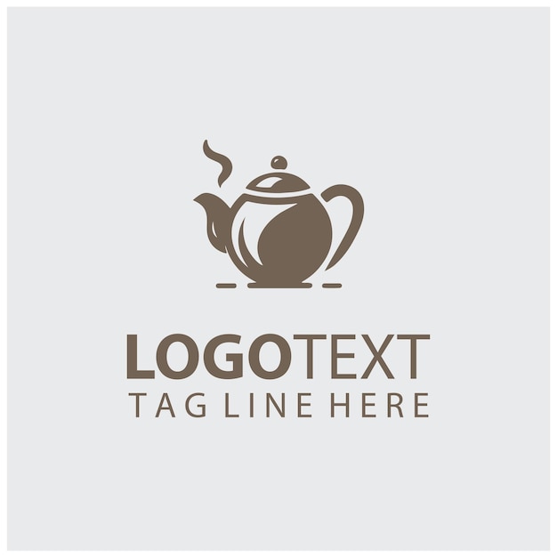 Ilustraciones vectoriales del logotipo de la tetera