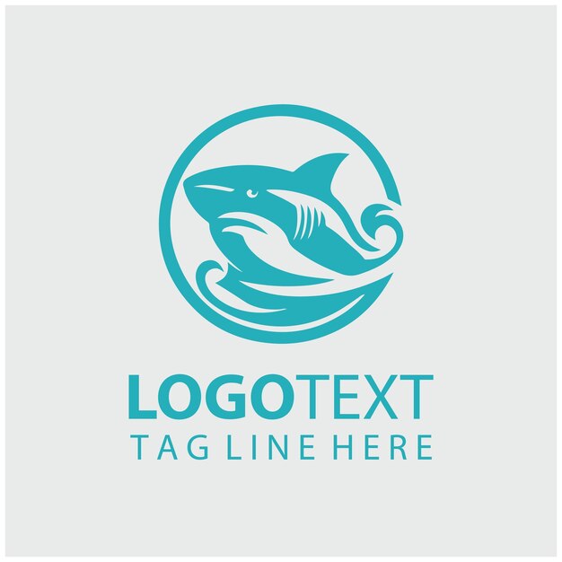 Ilustraciones vectoriales del logotipo del tiburón