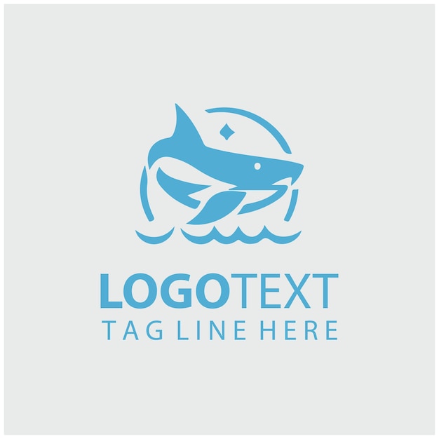 Ilustraciones vectoriales del logotipo del tiburón