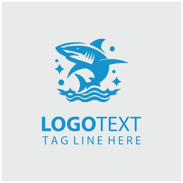 Ilustraciones vectoriales del logotipo del tiburón