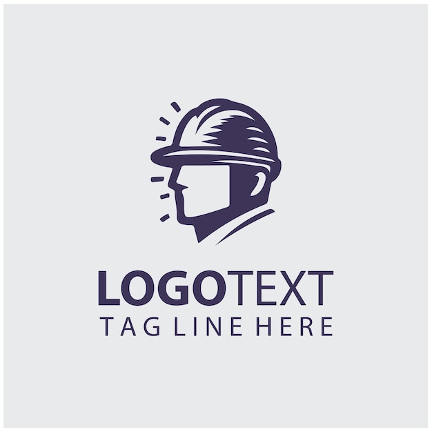 Ilustraciones vectoriales del logotipo del trabajador de la construcción
