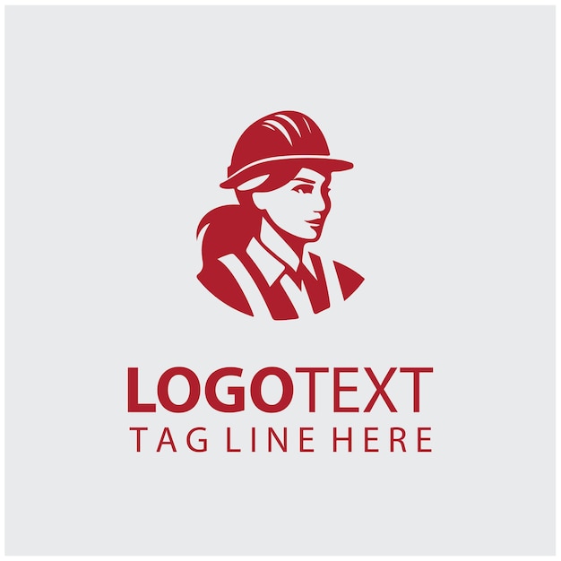 Ilustraciones vectoriales del logotipo del trabajador de la construcción