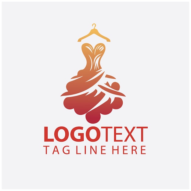 Ilustraciones vectoriales de logotipos de moda para vestidos