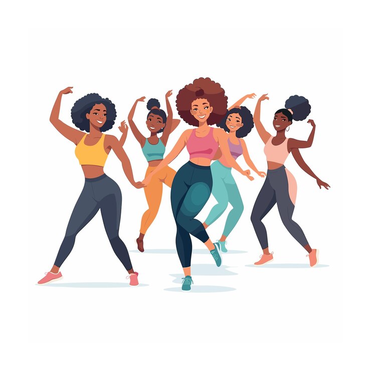 Vector ilustraciones vectoriales de mujeres de fitness