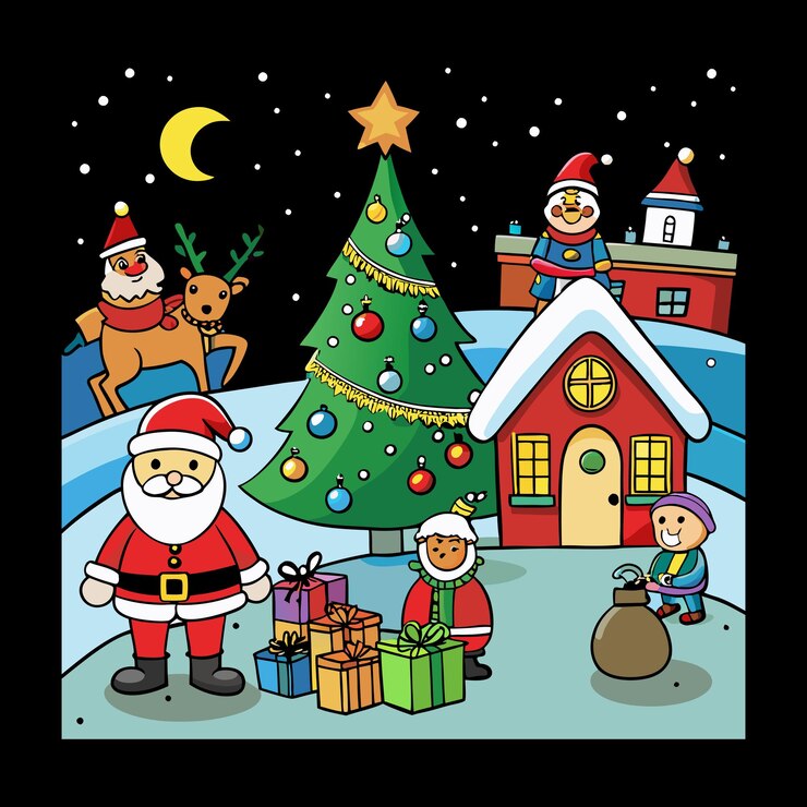 Ilustraciones vectoriales navideñas
