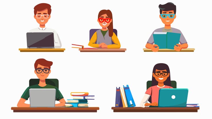 Vector ilustraciones vectoriales planas modernas para el concepto de educación en línea