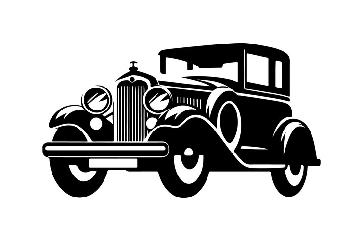 Vector ilustraciones vectoriales de siluetas de automóviles clásicos descargar ahora