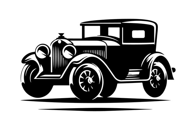 Ilustraciones vectoriales de siluetas de automóviles clásicos Descargar ahora