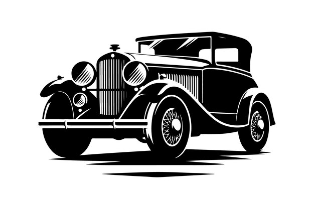 Ilustraciones vectoriales de siluetas de automóviles clásicos Descargar ahora