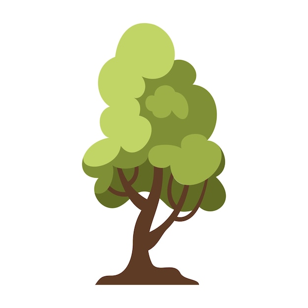 Ilustraciones vectoriales de varios árboles verdes