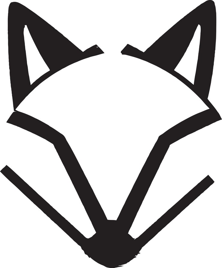 Vector ilustraciones vectoriales de zorro con diseños de logotipo de emblema de corazón