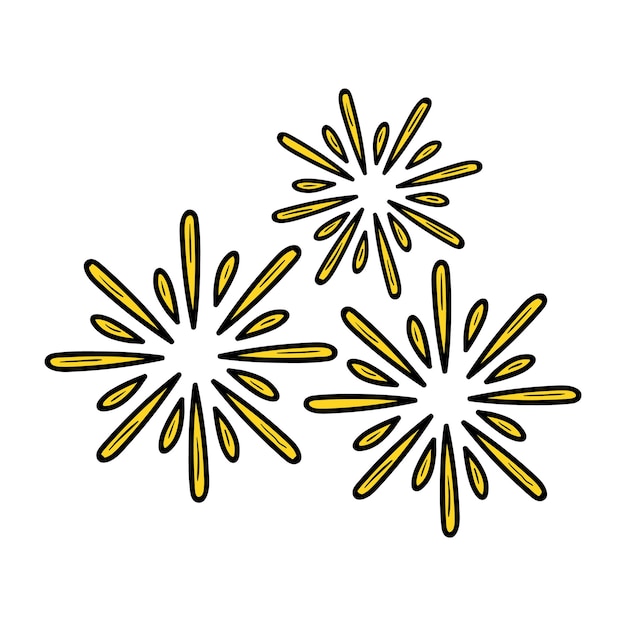 Ilustrador 20 Fuegos artificiales Sparkler para celebrar y fiesta de aniversario años nuevos 2025