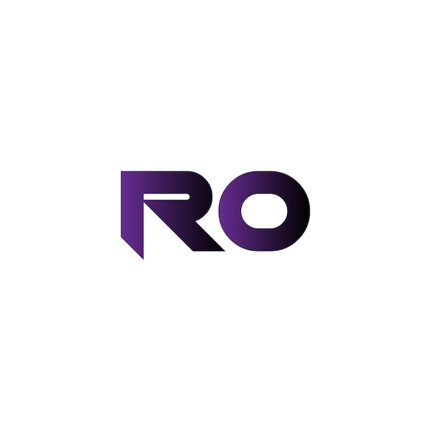 Vector ilustrador del diseño del logotipo de ro