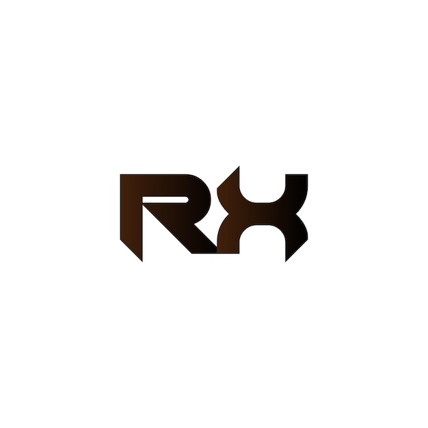 Vector ilustrador de diseño de logotipo de rx