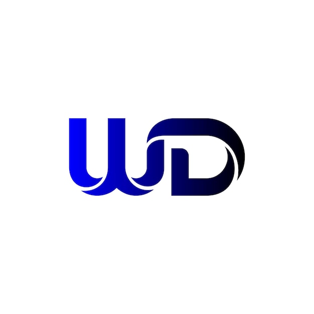 ilustrador de diseño de logotipo wd